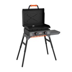 Blackstone Adventure Ready 22 in. 2-Burner Propane Griddle with Hood and Stand – Gray