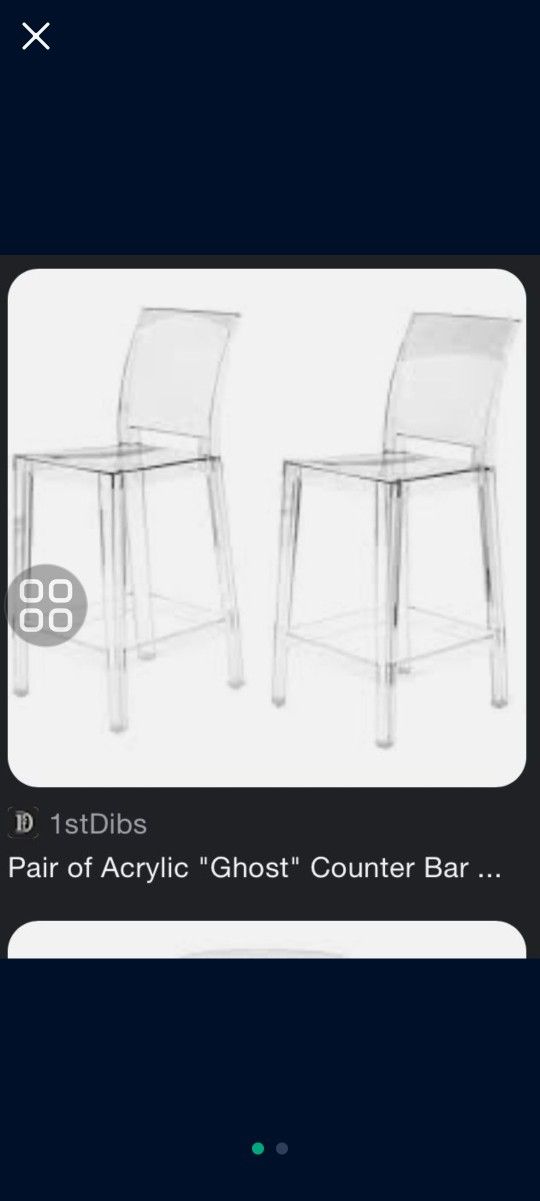 High Chair Clear Ghost Chairs $40 Both 