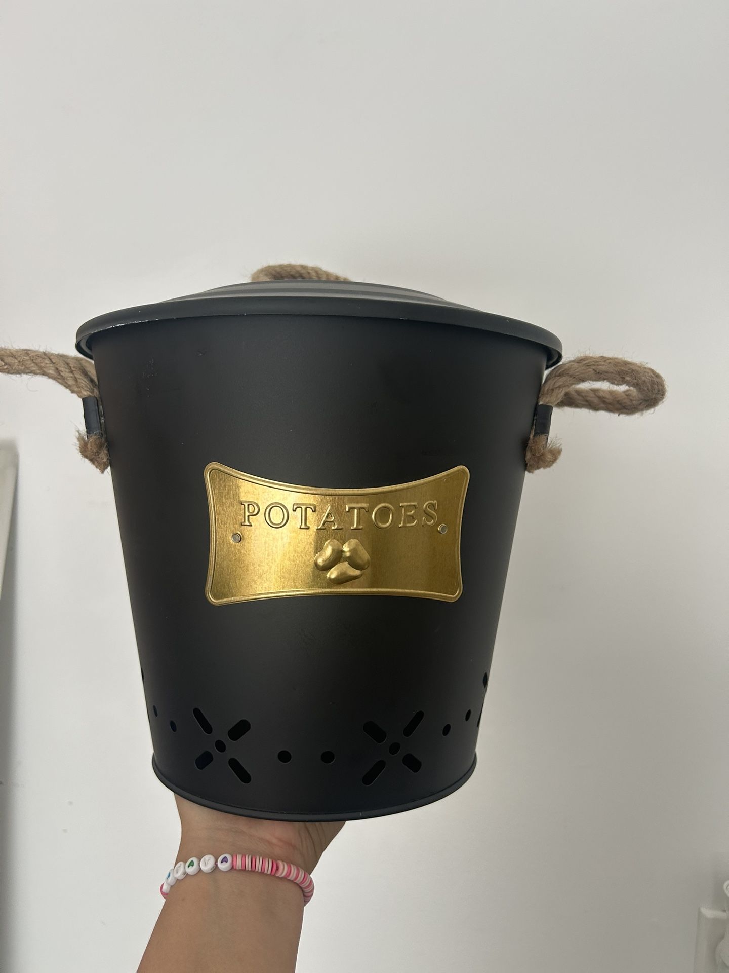 NEW potatoe Metal Storage Container