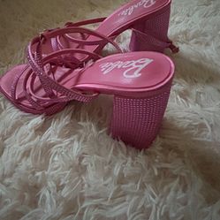 Pink rhinestone Barbie shoes