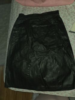 Womens black genuin leather shirt