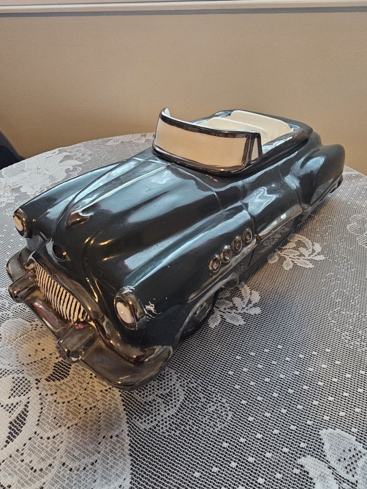 $35.00 - 1960's Ceramic Car, Original "Tefora" Cookie Jar! Hidden Storage Compartment/Multifunctional Uses!