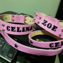 Dog collar 100%leather S,M,L,XL custom with spikes (collares para perros grandes resistentes todas loas medidas)cuero vaqueta