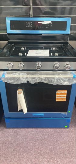 Kitchen Aid 5.8 cu ft 5- Burner Gas Convention Range with PrintShield Finish