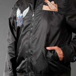 Wizard of Oz Wicked Bomber Jacket Embroidered on Front & Back UNISEX 3XL