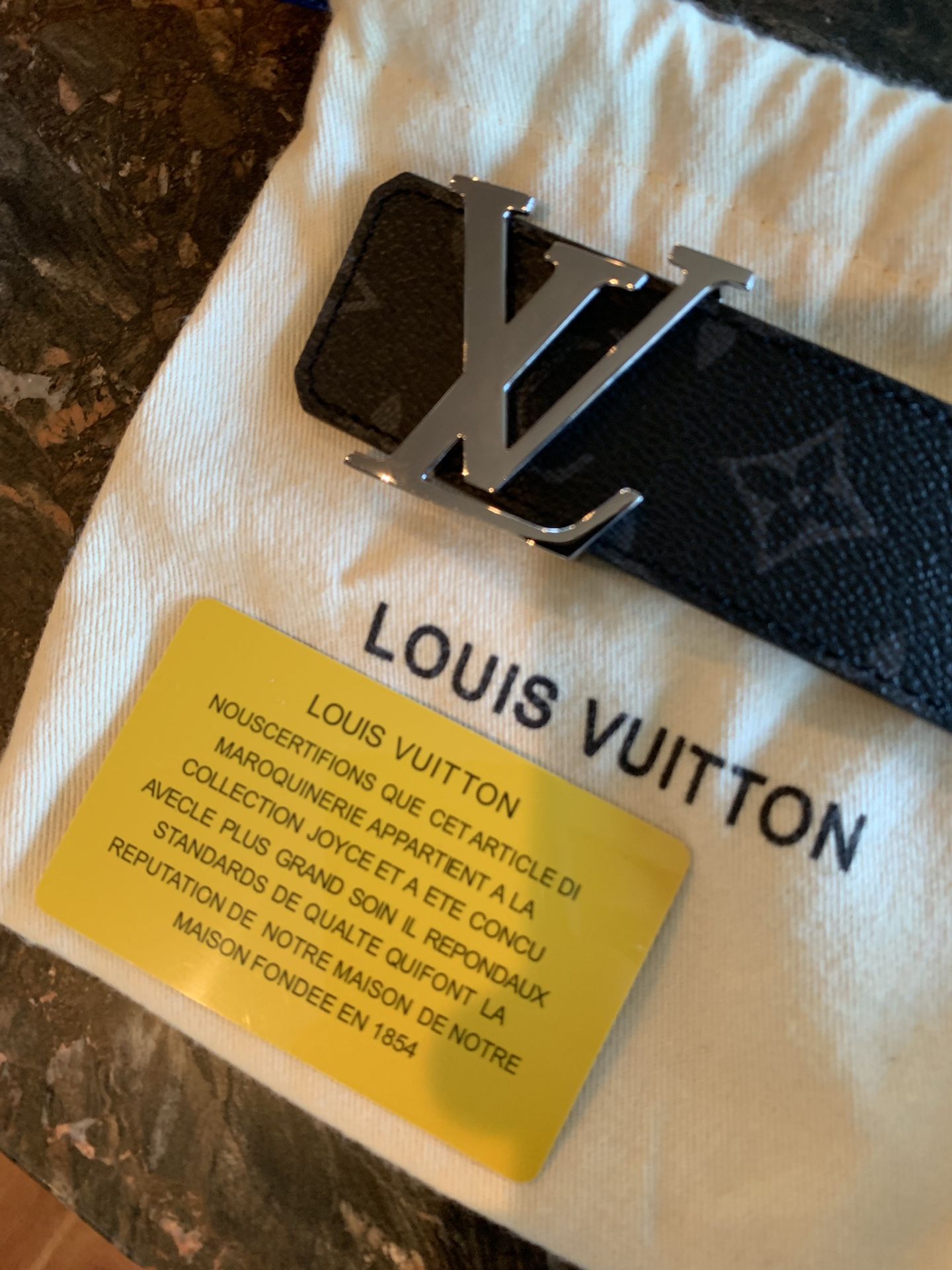 Louis Vuitton, Accessories, 29 Eclipse Monogram Whitegrey Mens Belt 90mm