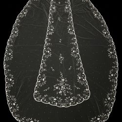 Antique Ivory Lace Princess  veil Edwardian Lace 