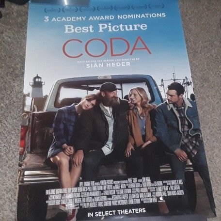 CODA Academy Award winner For Best Picture Original double Sided Movie Poster
