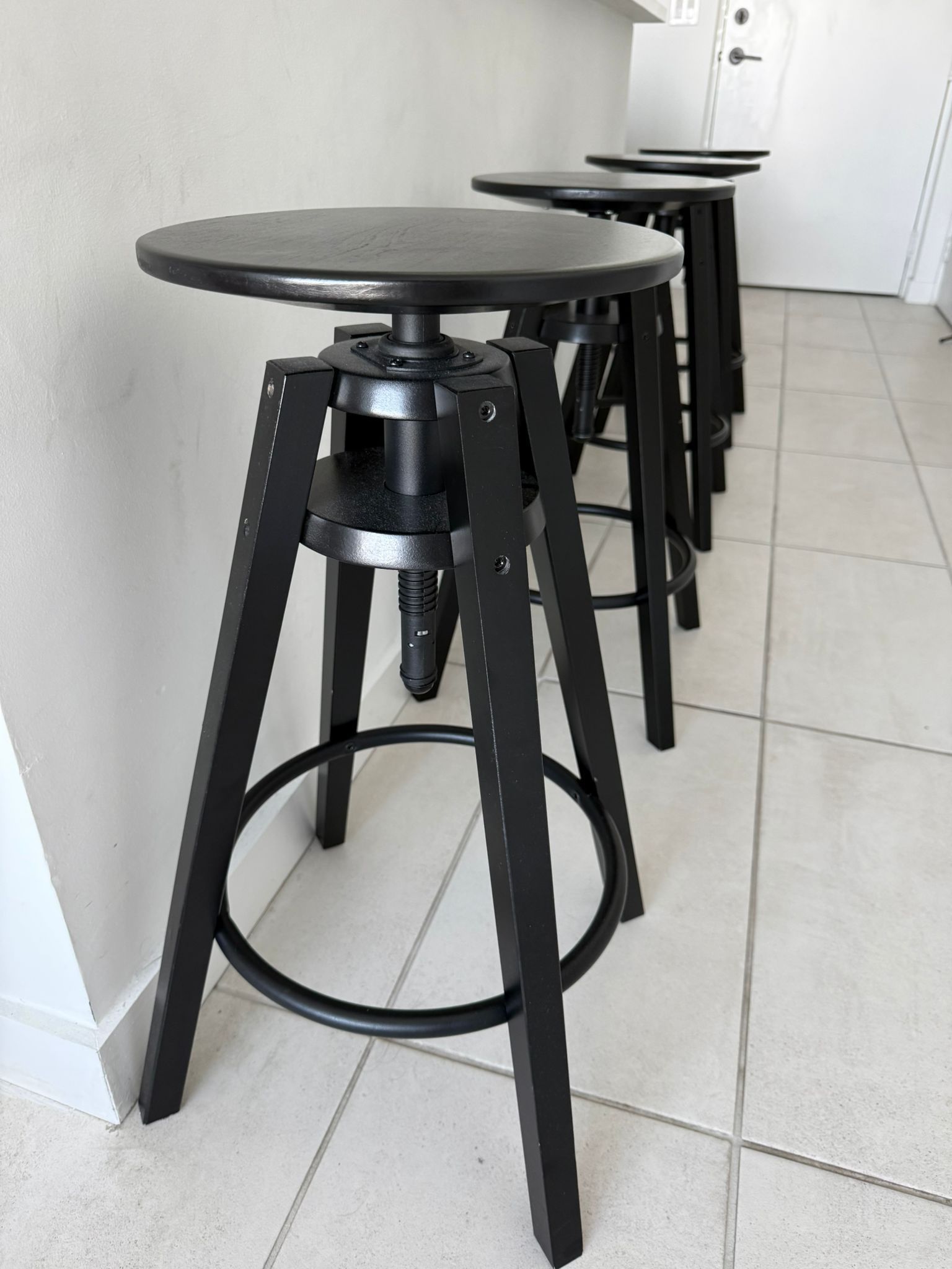 4 Black Stools 