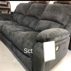 Draycoll Slate Reclining Living Room Set Sofa And Loveseat 