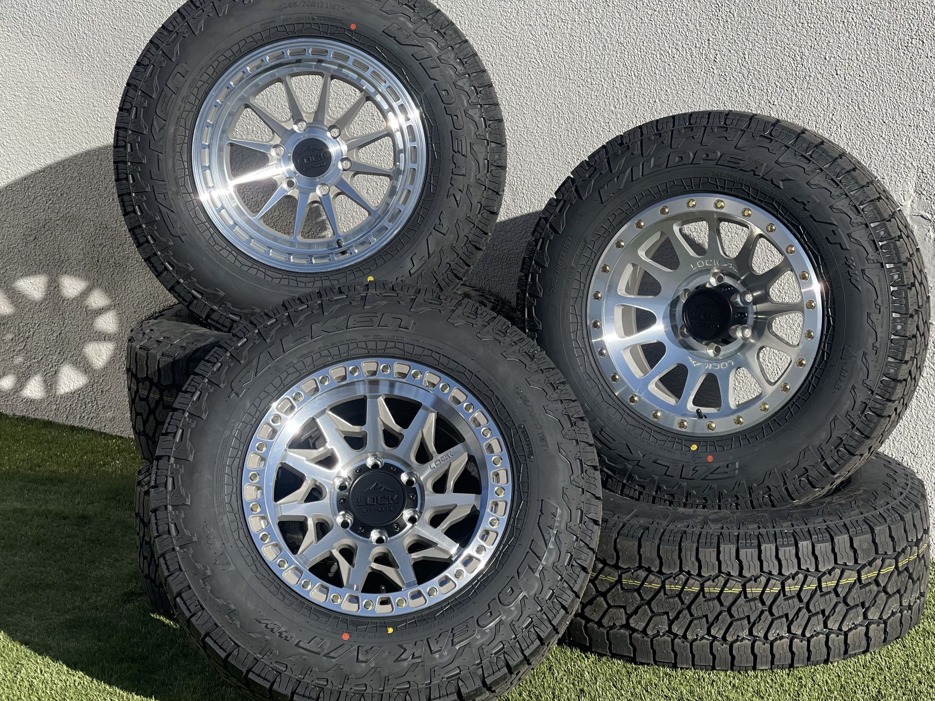NEW 17” Lock Wheels Toyota Tacoma Rims 4Runner Falken 265/70R17 A/T Tires FJ Cruiser Sequoia Tundra