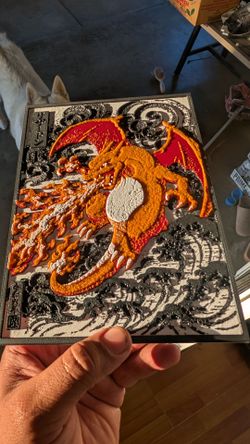 3d printed Charizard art