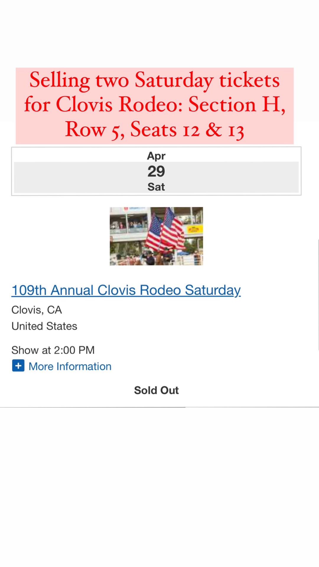 Clovis Rodeo Tickets 