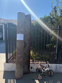 Free washed rug and kids bike