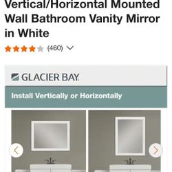 Glacier Bay
Shaila 24 in. W x 31 in. H Rectangular Framed Mirror - NEW!
