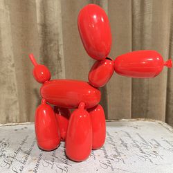 Balloon Dog Interactive Pet Squeaky Red Animal Puppy 12”