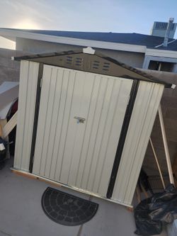 Outdoor storage sheds 6FTx4FT Apex roof White+Black