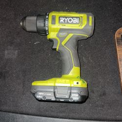 Ryobi 18V Drill With Battery 