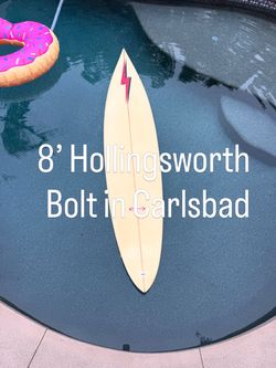 8’ Lightening Bolt surfboard longboard