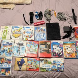 Nintendo Wii + Games And Cables