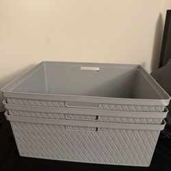 Set of 3 Large Storage Baskets – 50×39 cm – $15 – Brookline Pickup  