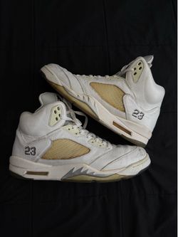 Men’s Jordan 5 White Metallic 3M