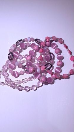 Homemade beaded bracelets