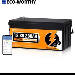 ECO-WORTHY 3584Wh 12V 280Ah LiFePO4 RV Battery