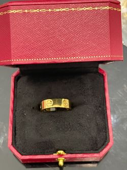 Stainless Steel Love Ring Gold 
