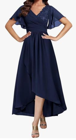 Navy blue hi low dress NEW