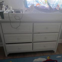 Baby Dresser Set With A Changing Table On Top 