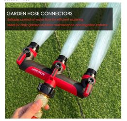 Garden Hose Splitter, 3/4" 3 Way Tap Splitter Hose Connect Splitter, Connects Three Devices to the Tap, Tap Connector With Independent Flow Valve for