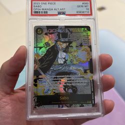 One Piece Sabo OP04 English Manga PSA 10 Custom Proxy Slab