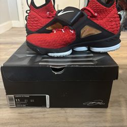 Nike LeBron XV Prime Men's Red High Top Basketball Sneakers Size 11
