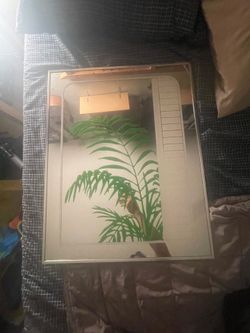 Vintage 1970’s John Lee Mirror Floral Painted