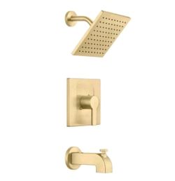 Glacier Bay Brushed Gold Tub and Shower Faucet Set