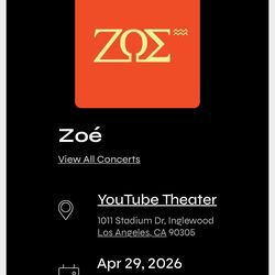 Zoé tickets
