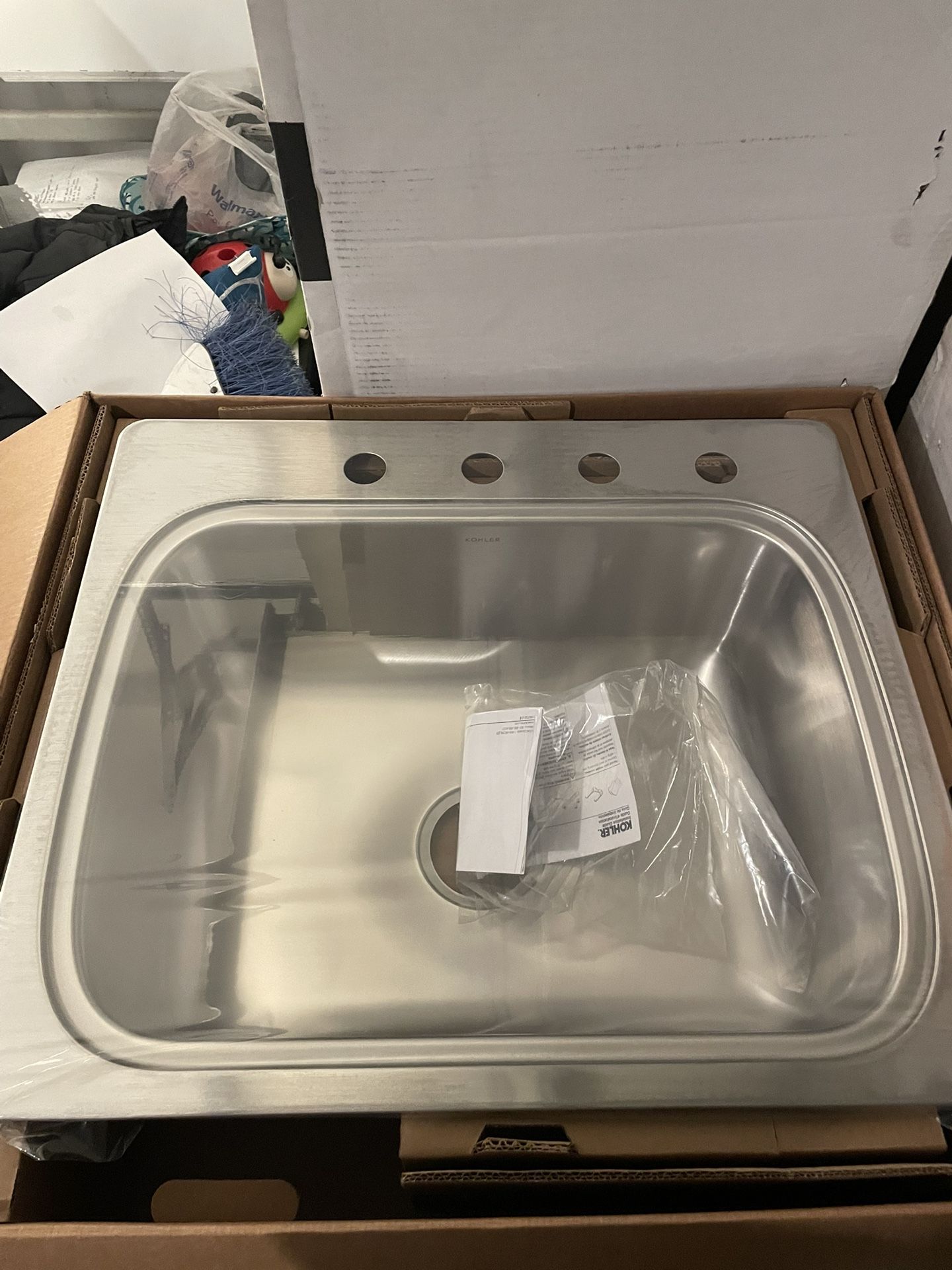 KOHLER Verse Stainless Steel 25 in. Single Bowl Drop-In Kitchen Sink