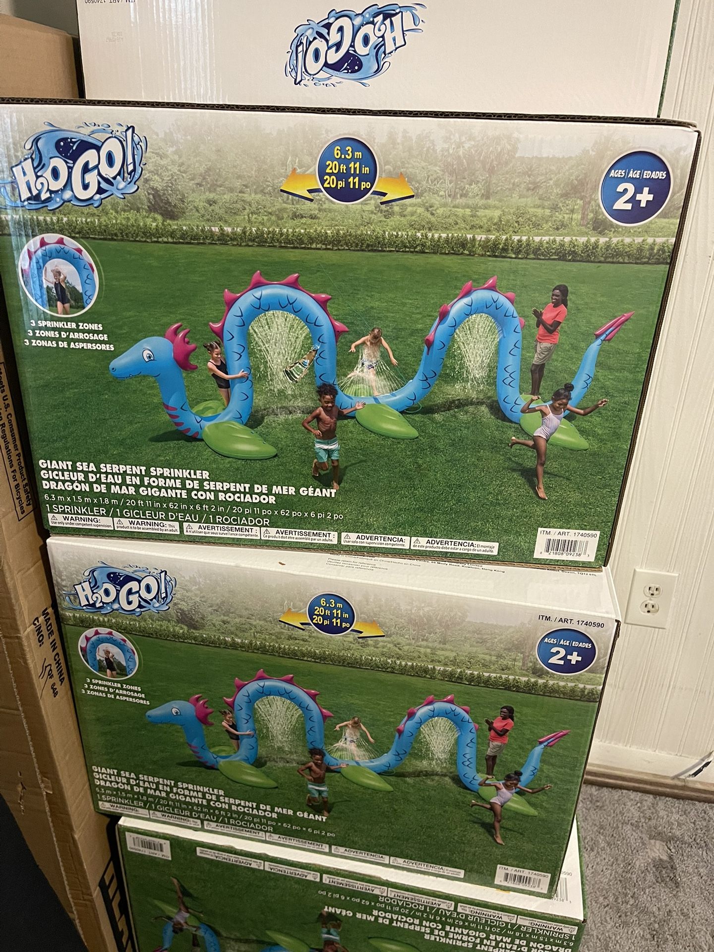Brand new GIANT SEA SERPENT SPRINKLER GICLEUR D'EAU EN FORME DE SERPENT DE MER GÉANT DRAGON