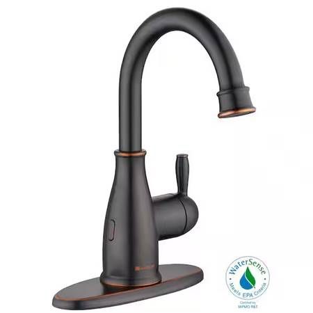 Glacier Bay Mandouri Touchless Single-Handle Bathroom Sink Faucet Bronze w/Drain