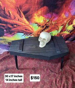 Coffin Shaped End Table