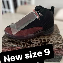 New Jordan Retro 12 A Ma Maniere Size 9 Burgundy 