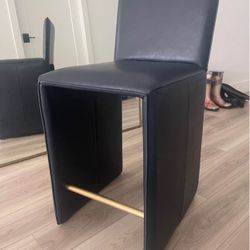 Crate & Barrel - Venn Leather Counter Height Stools