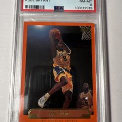 Kobe Bryant 1999 Topps PSA 8 Jersey Match Goat 
