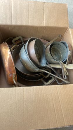 🍳🥘🍳 VINTAGE - COPPER - PANS 🍳🥘🍳