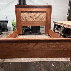 Queen sized cherry wood bed new