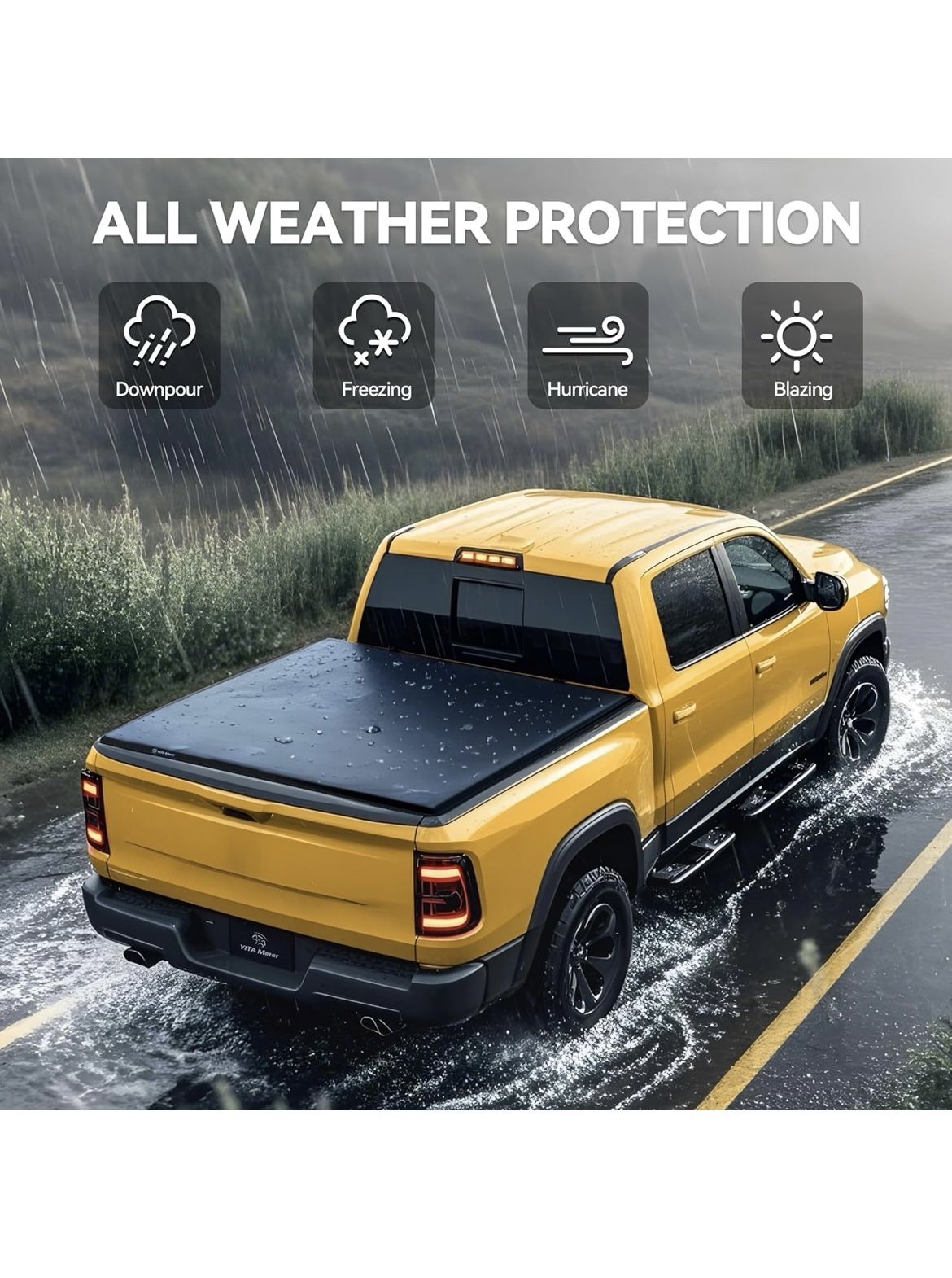 🔥Brand new in box only one 🔥Soft Tri-fold Truck Bed Tonneau Cover Compatible with 2019-2025 Chevy Silverado/ GMC Sierra 1500 New Body Style, Fleetsi