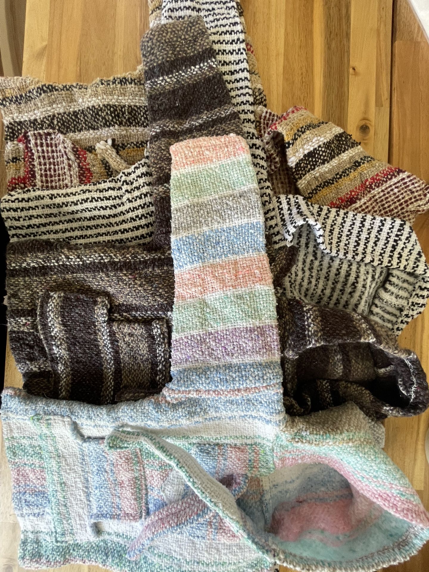 Toddler Baja Hoodie/poncho - Set Of 4