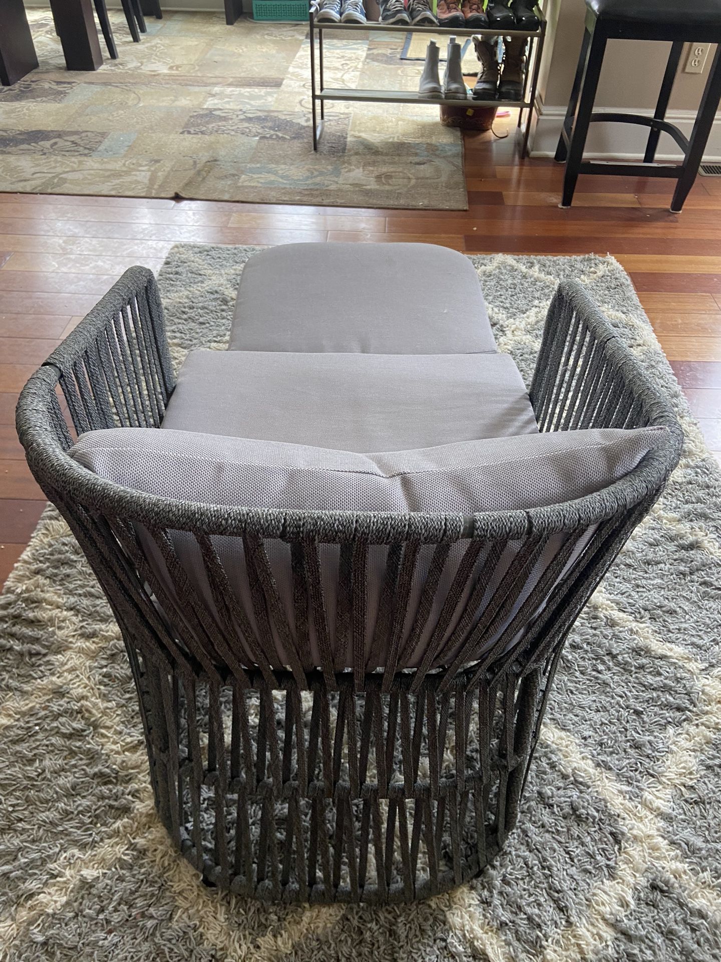 Single Chair With Ottoman