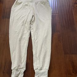 Nike Yoga Flow Dri Fit Women's Small Oatmeal Heather Slim Fit Jogger Pants NWT